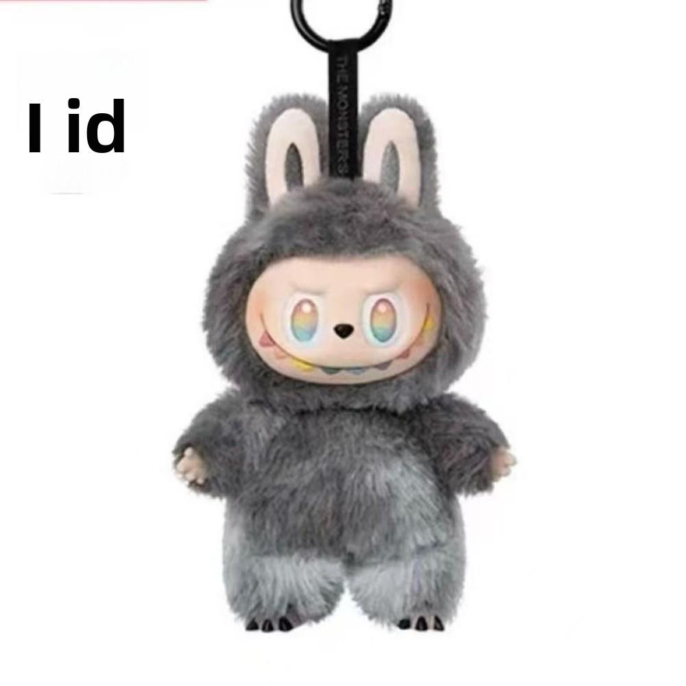 Anime Figur Labubu Geldbörsen Spielzeug Schlüsselanhänger Vinyl Anhänger Puppe Modell Spielzeug Plüschtier Niedliches Monster Schlüsselanhänger Spielzeug Geschenke schwarz