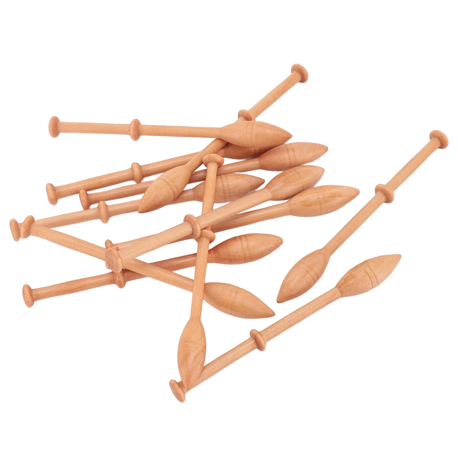12 stücke Holz Spitze Spule Professionelle Spitze Robbin Weben Werkzeuge für Hand Stricken DIY Werkzeuge