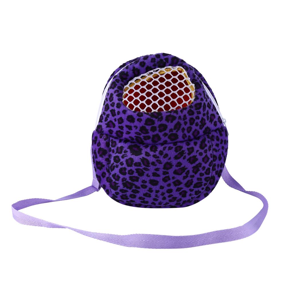 Haustiertrage Hamster Ratte Igel Kaninchen Frettchen Schlafend Ausgehendes Päckchen Tasche (Leopard Lila S)
