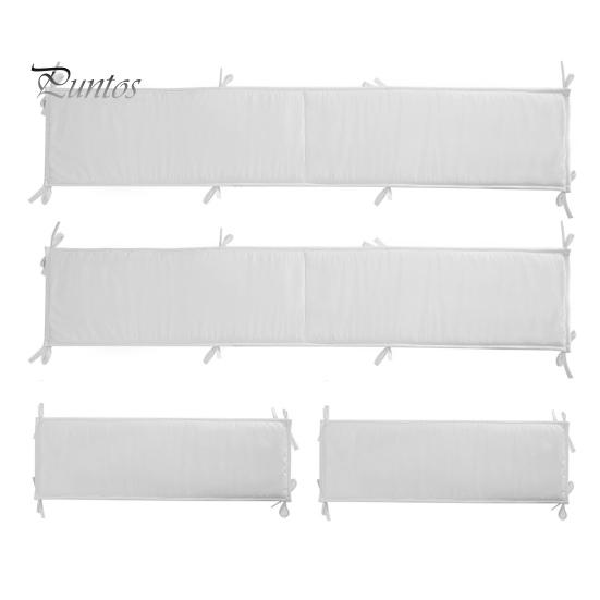 4 Teile/satz Krippengitterabdeckungen schützen das Kinderbett Ihres Babys und verhindern Kollisionen. Einfarbige, erhöhte Krippengitterabdeckungen weiß