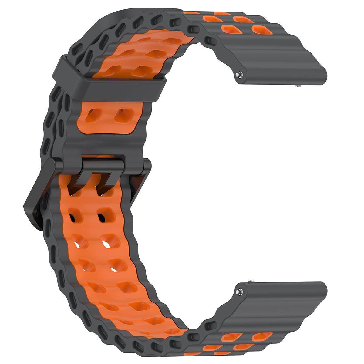 22mm 24mm Silikonarmband für Suunto 5 9 Baro 7 D5 Suunto Race/Spartan Sport Wrist HR Smartwatch-Armband Atmungsaktives Armband Armband Uhrenarmband For Suunto Race black