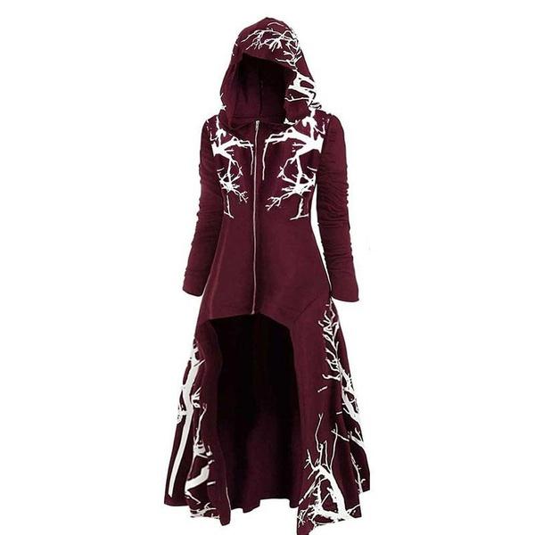 Halloween Special Vintage Schal Brother Punk Kapuzen-Irregular-Schal-Jacke XXXXL wein rot