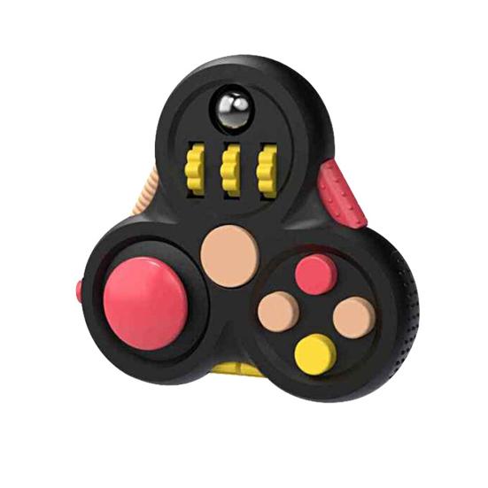 Fidget Pad Anti-Rutsch-Multifunktions-Kunststoff-Angstlinderung Fidget Controller-Spielzeug schwarz