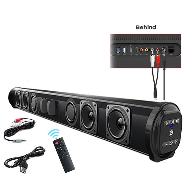 Kabelloses Bluetooth-Soundbar-Lautsprechersystem, Super-Power-Sound-Lautsprecher, kabelgebunden, kabelloser Surround-Stereo-Heimkino-TV-Projektor