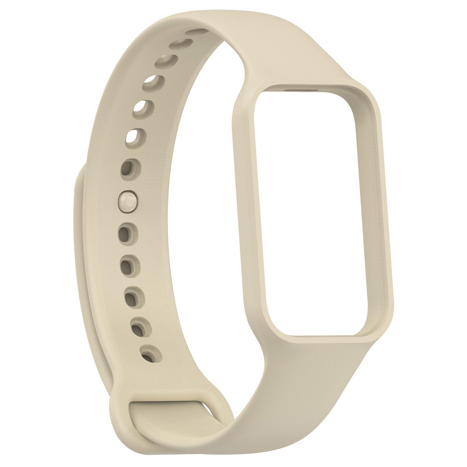 Silikon Armband Armband Für Xiaomi Mi Band 8 Aktive Armband SmartWatch Band Zubehör Für Mi Band 8 Aktive Zubehör For Mi Band 8 Active beige