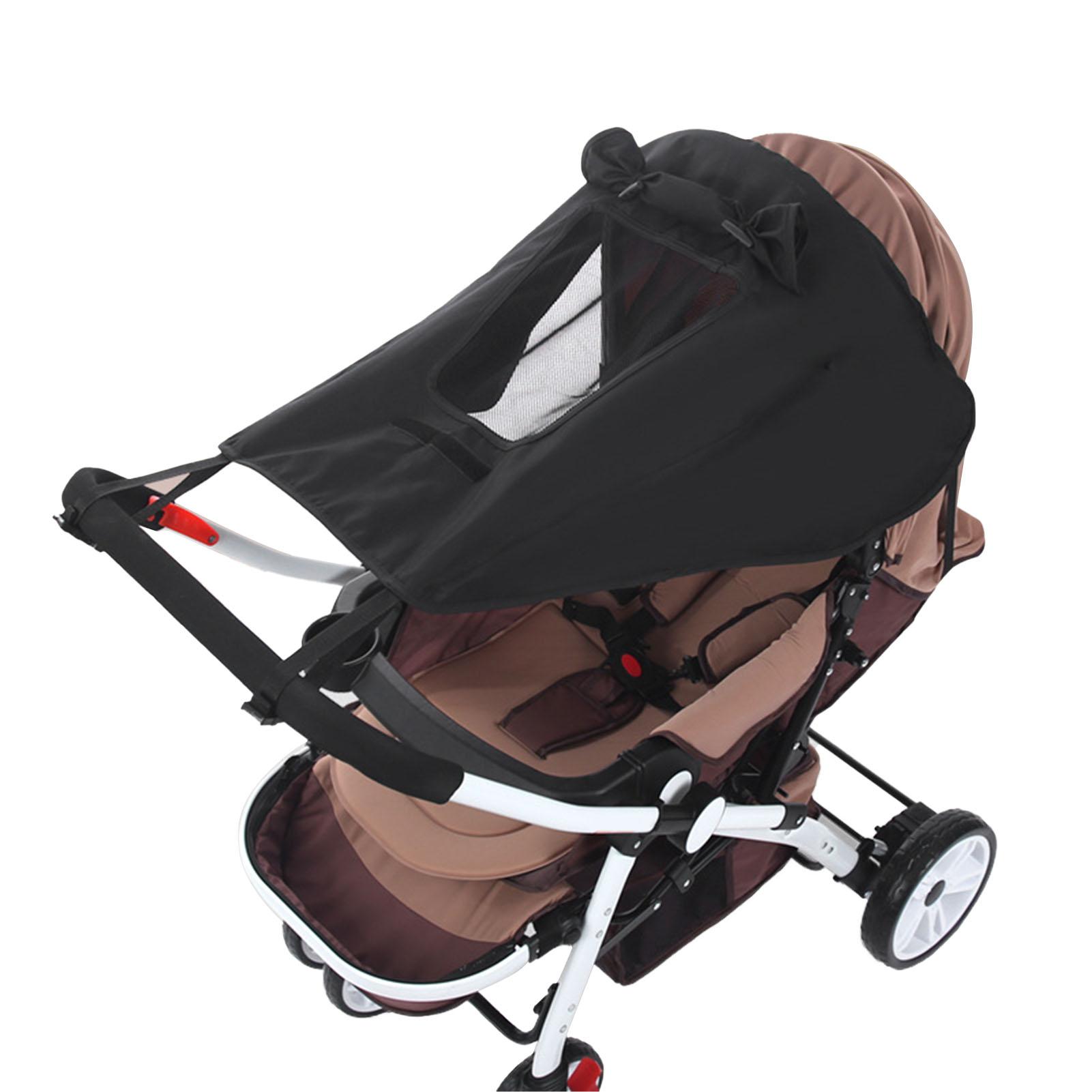 Baby Kinderwagen Markise Universal Sonnenschutz Verdeck Kinderwagen Sonnenschutz UV-Schutz Regendicht schwarz