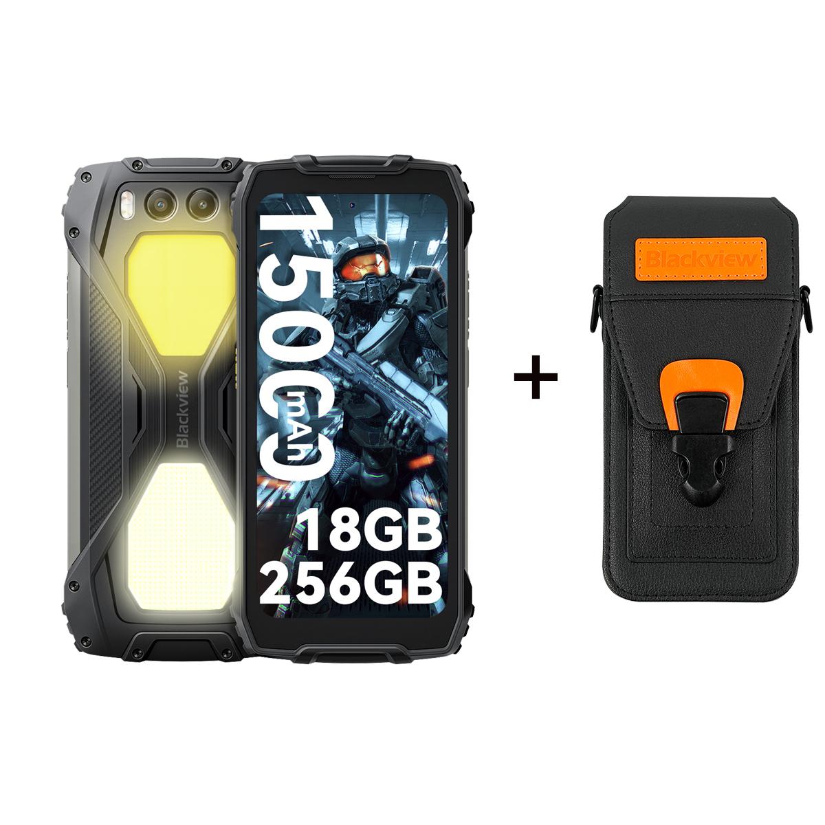 Refurbished Blackview BV7300 4G Outdoor Smartphone 18GB+256GB 15000mAh Android 14 Handy schwarz