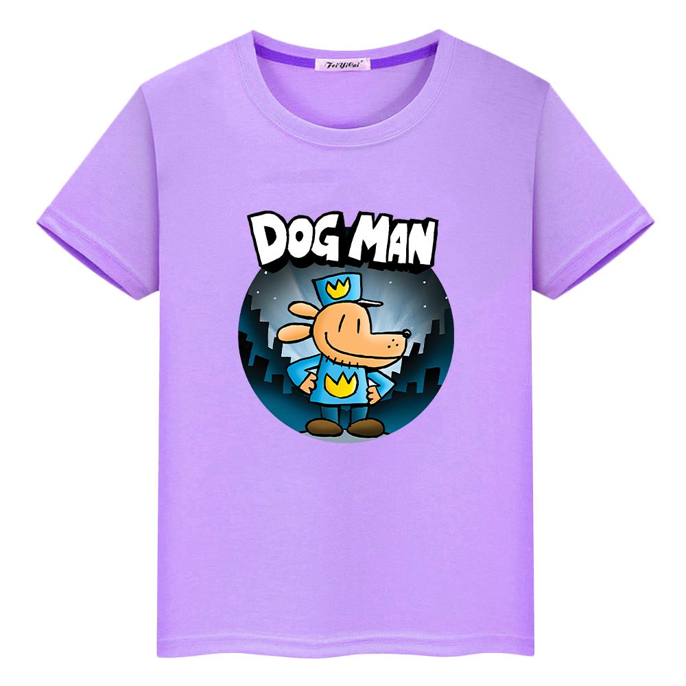 T-Shirt für Kinder Jungen 10 Jahre Hund Mann Kleinkind Mädchen Kleidung 100% Baumwolle Anime Kurze Kawaii Tops Stolz T-Shirt Y2k Kinderkleidung Mädchen 120 violett