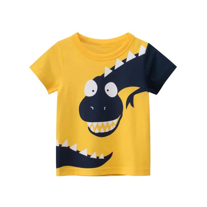 2025 Sommer Kinder 3D Cartoon Hai T-Shirt für Jungen Kurzarm Dinosaurier Jungen T-Shirt Mädchen Oberteile Tees Kinderkleidung 160