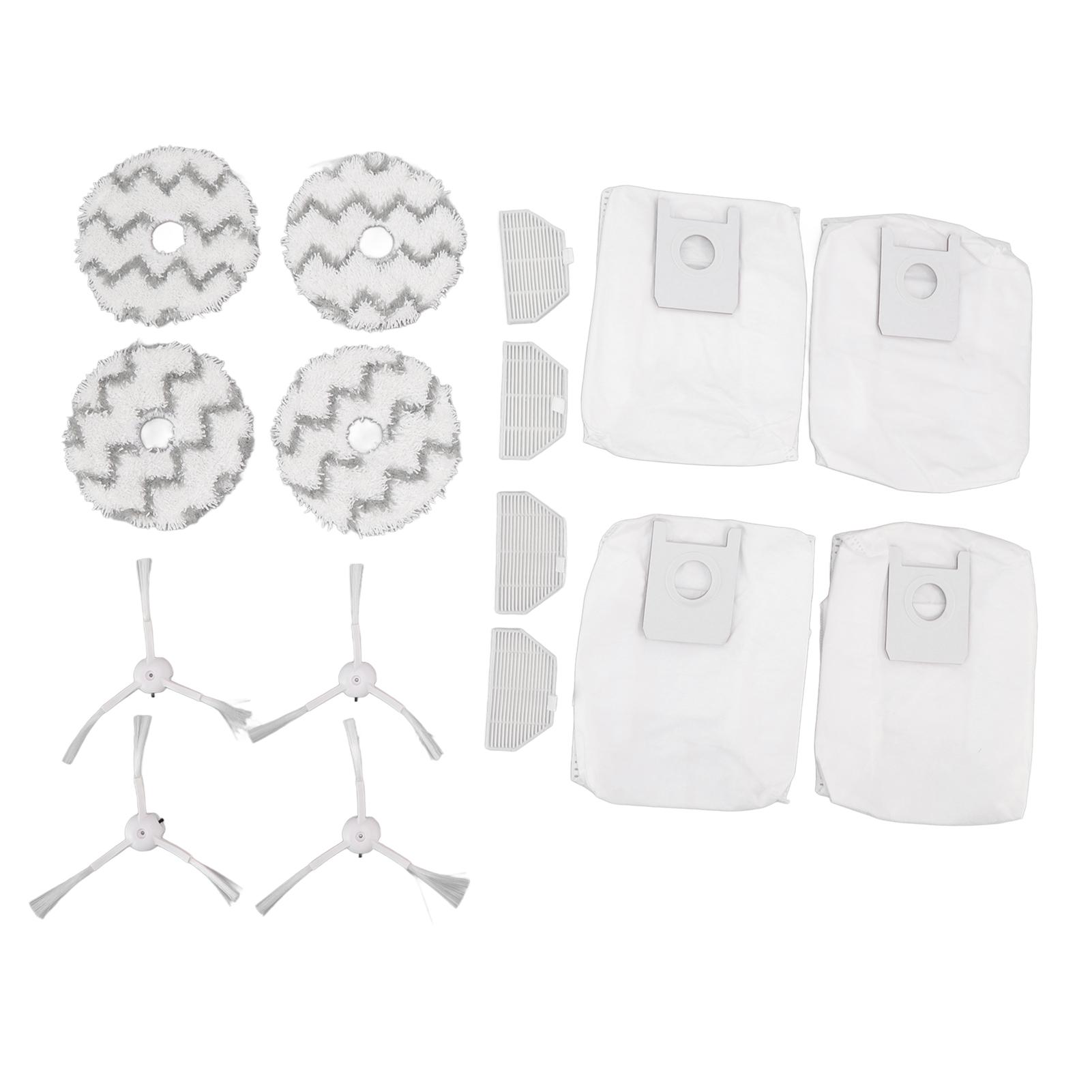 Staubbeutel Filter Lappen Seitenbürsten Set Roboter Staubsauger Zubehör für Roidmi EVA SDJ06RM