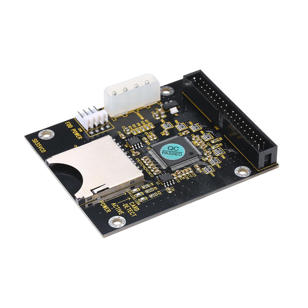 5V SD-Speicherkarte zu IDE 3,5 Zoll 40-Pin-Festplattentreiber-Konverterplatine Riser-Karte SD-zu-ATA-IDE-Adapter schwarz