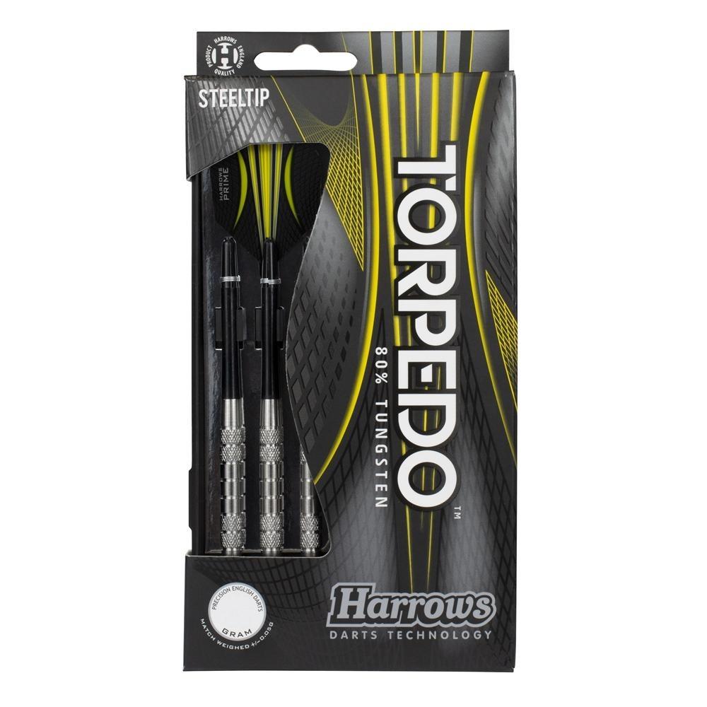 Harrows Torpedo Tungsten Darts (Packung mit 3) 23g schwarz/gelb