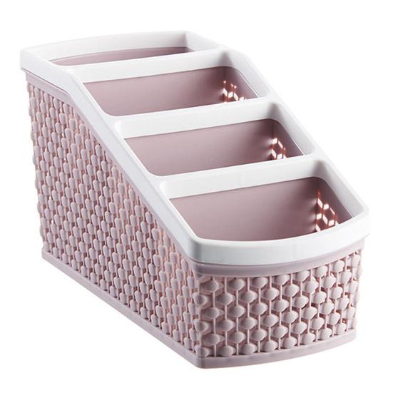 Praktischer hohler PP-Make-up-Organizer, geteilt, großes Fassungsvermögen, Aufbewahrungsbox für Kosmetik, Lippenstifte, Badezimmerzubehör A