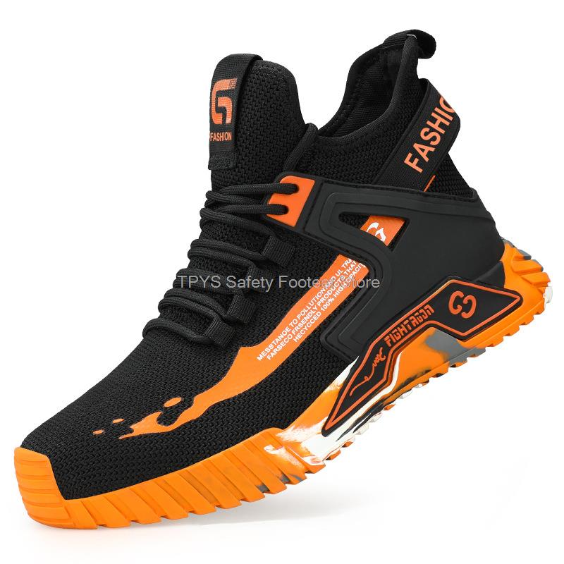 Hohe Sicherheitsschuhe für Herren, Arbeitsschuhe mit Stahlkappe, Sicherheitsschuhe für Herren, Sicherheitsschuhe mit Durchtrittschutz, Damen, Arbeitssicherheitsstiefel für Herren, unzerstörbare Schuhe 38
