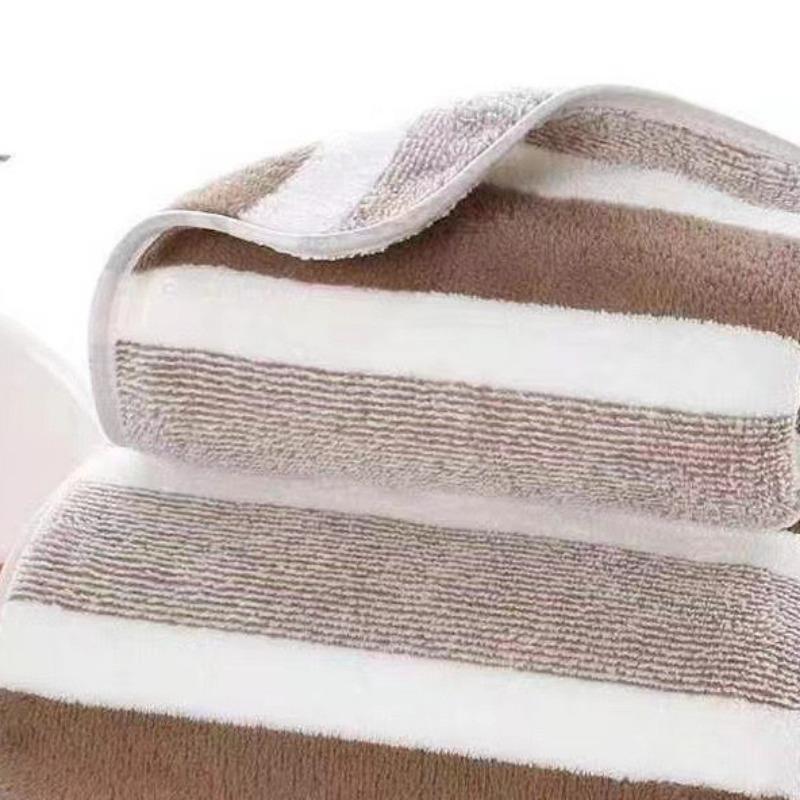 1 Stück verdicktes, saugfähiges Badetuch, weiches Gesichtstuch für zu Hause 35*75cm kaffeebraun