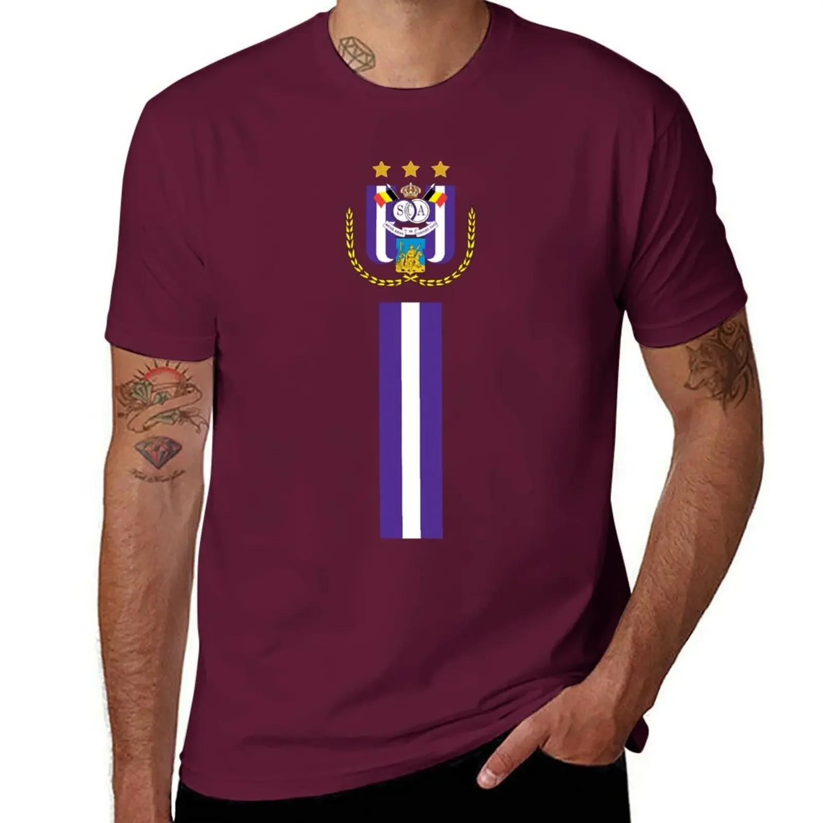 Anderlecht RSCA - Anderlecht Fußball T-Shirt süße Oberteile personalisiert Herrenbekleidung L black