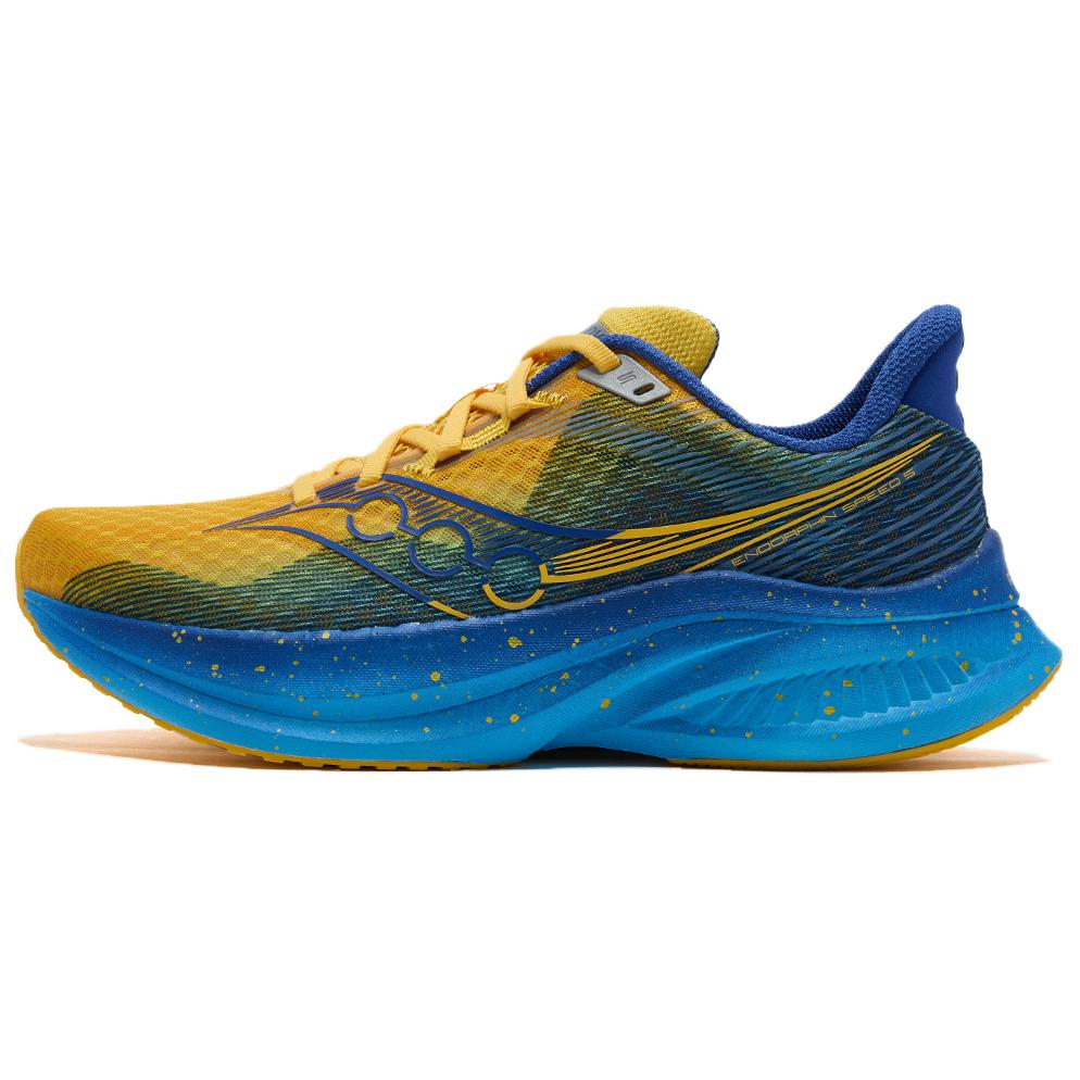 Saucony Endorphin Speed 5 Htc China Vielseitig Bequem Langlebig Low-Top Marathon Laufschuhe Unisex Laufschuhe Gelb Blau S31007-551 46.5