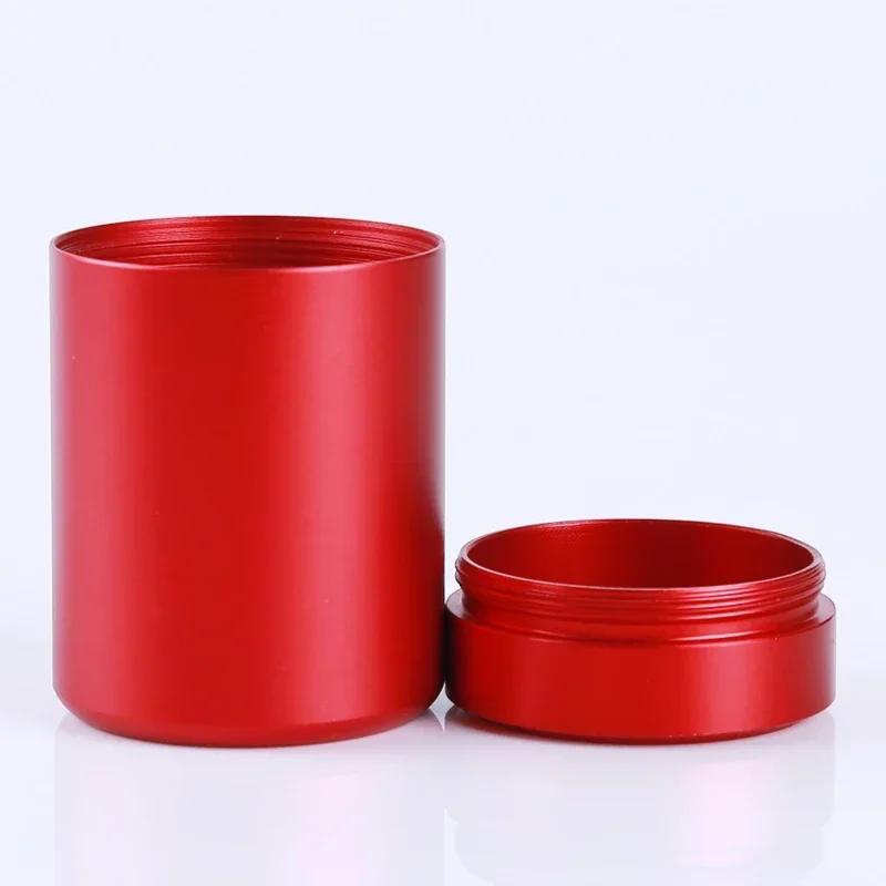 Mini Tragbares Versiegeltes Glas Reise Feuchtigkeitsdicht Einfarbig Nuss Süßigkeiten Lebensmittel Aufbewahrungsbehälter Teedose Metalldose Edelstahl 45x68mm