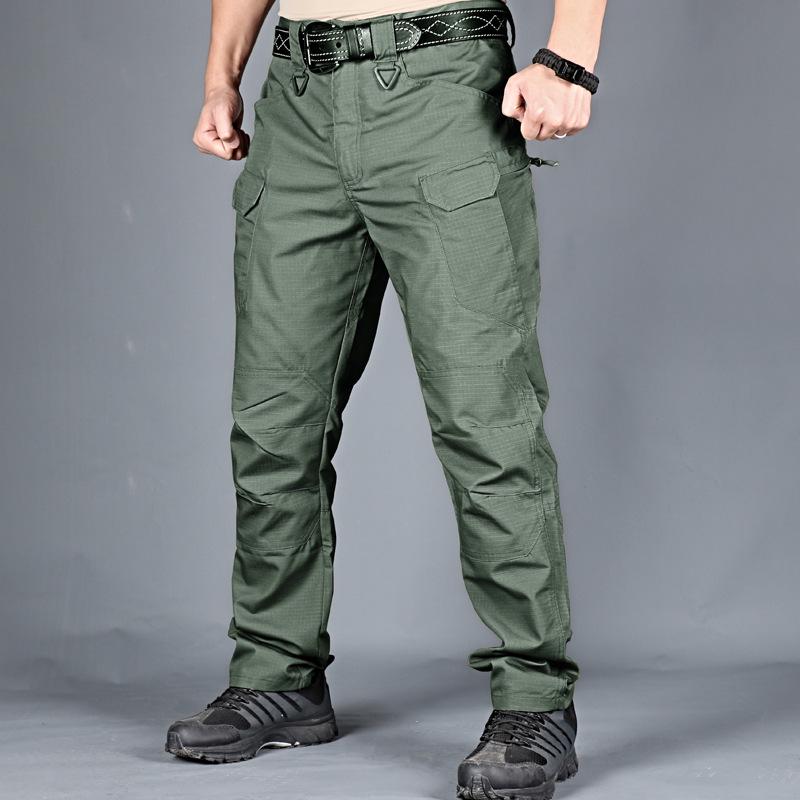 Neue 6XL Herren-Armeehose, wasserdicht, hochwertige taktische Hose, für Benutzer außerhalb von Wanderungen, Sporthose, Cargohose mit mehreren Taschen, Arbeitshose, Sporthose SIZE XXXL armee grüne