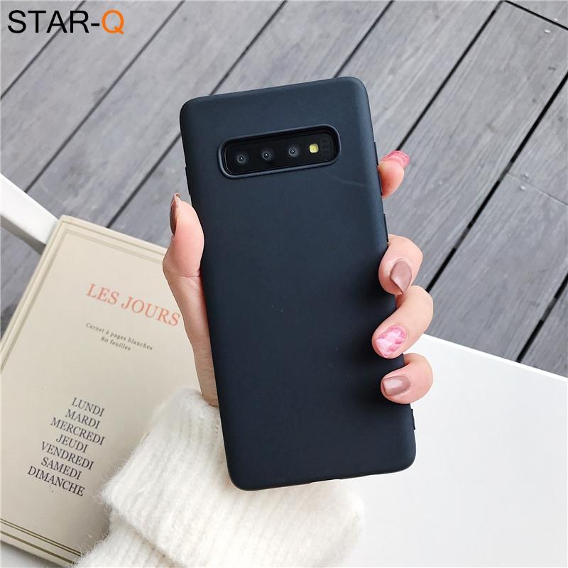 Silikonhülle für Samsung Galaxy S8 S9 S10 Plus S20 S21 S20FE S21FE S20Ultra Candy Color Hülle für Samsung Note8 Note9 Handyhülle Samsung S10 Plus schwarz