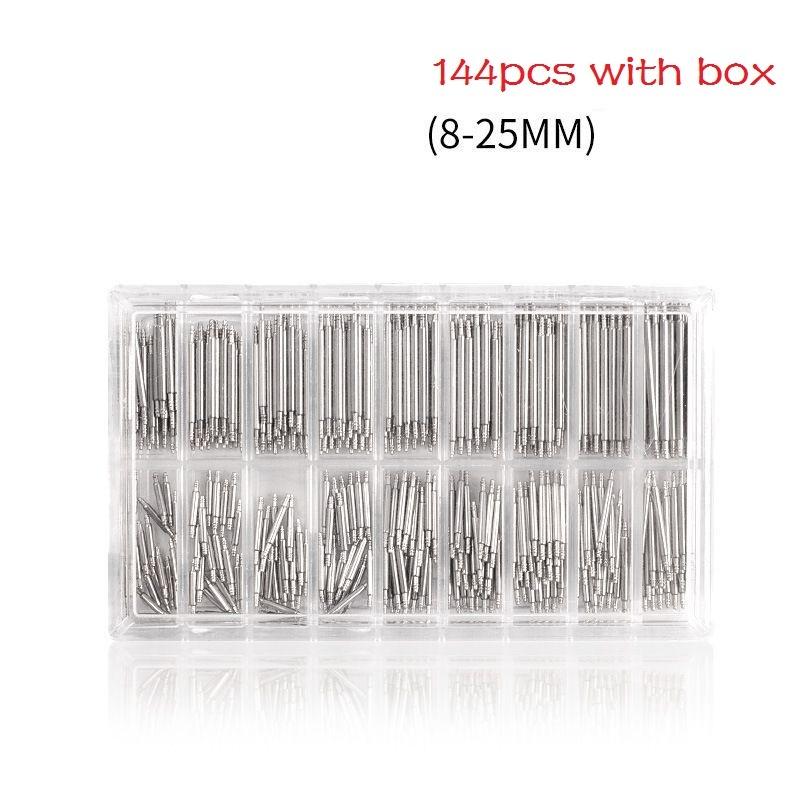 108/144 teile/los 8-25mm Uhr Band Frühling Bars Strap Link Pins Uhr Reparatur Werkzeuge 144pcs with box