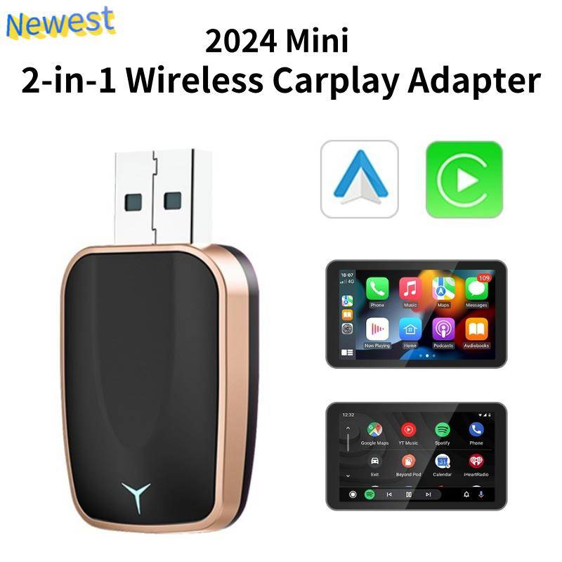 NEU 2 in 1 Wireless Carplay AI Box Android Auto Plug and Play 2025 5G WIFI für iPhone Android-Telefon Wired Carplay zu Wireless