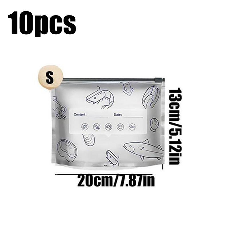 30 Stück S/M/L Verpackung Versiegelbare Folienbeutel Aluminiumfolie Frischhaltebeutel Versiegelbarer Beutel Kühlschrank Vorratskammer Organizer Beutel gray