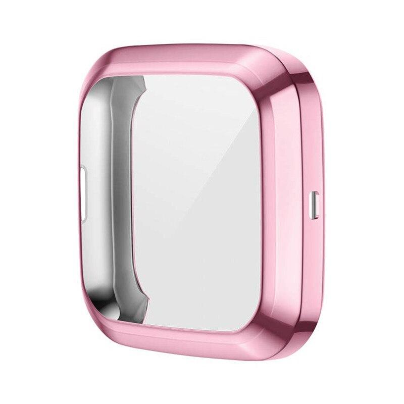 Schutzhülle für Fitbit Versa Lite / Versa 2 / Versa TPU Cover Bumper mit Displayschutzfolie Smart Watch Shell Zubehör Fitbit Versa rosa