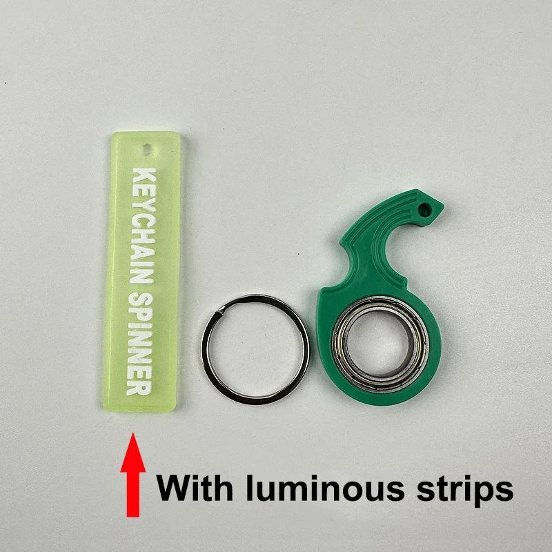 Spinner Stressspielzeug Metall Idget Spielzeug Kinder Fingerspitzen-Kreisel Schlüsselanhänger Finger Fidget Ring Langeweile lindern Partygeschenke Schlüsselanhänger
