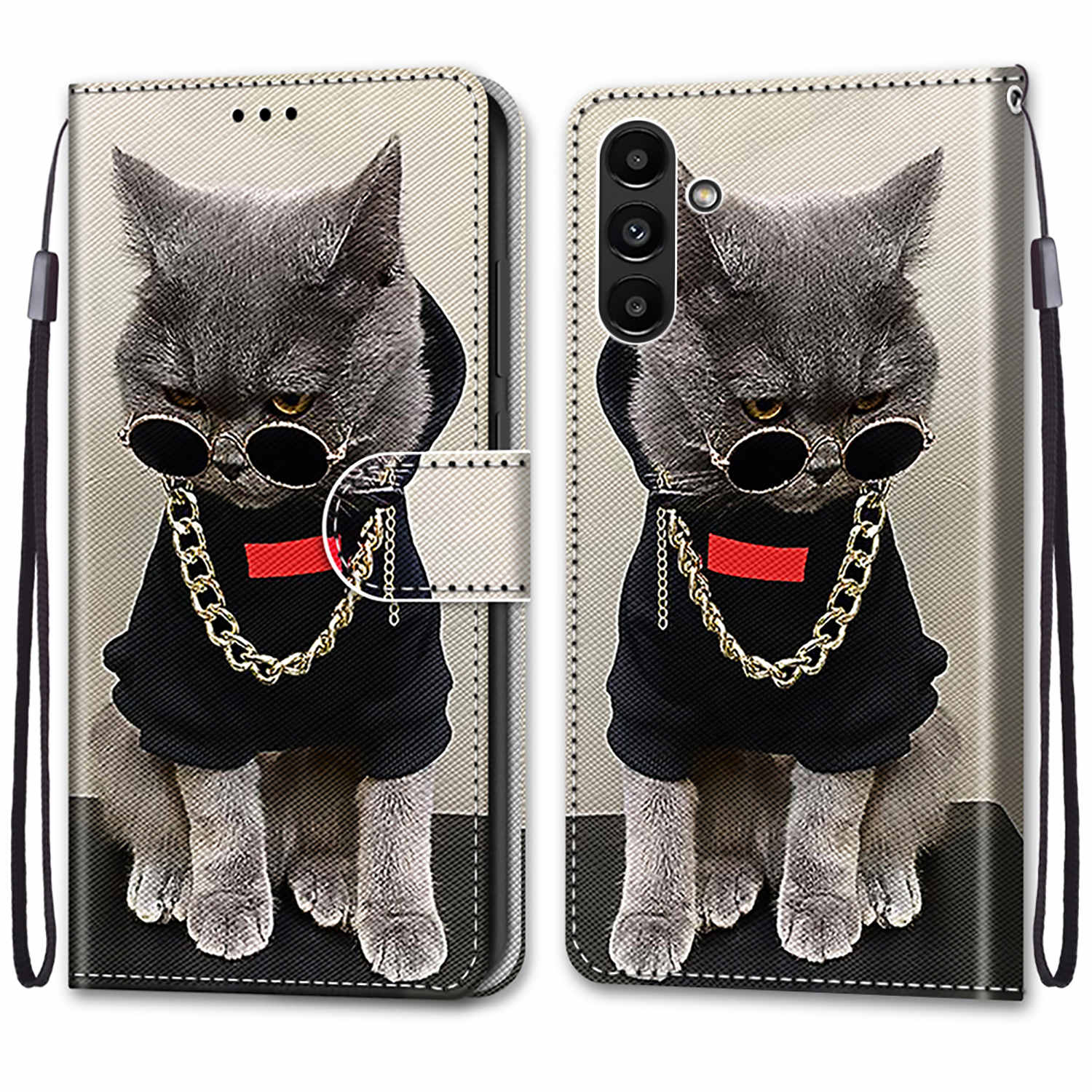 Luxuriöse, bemalte Ledertasche im Brieftaschen-Stil, Schutzhülle für Samsung Galaxy A26 A36 A16 A55 A56 A35 A24 A25 A15 A05 A05s/Samsung A15 A14 A04S Samsung Galaxy A31