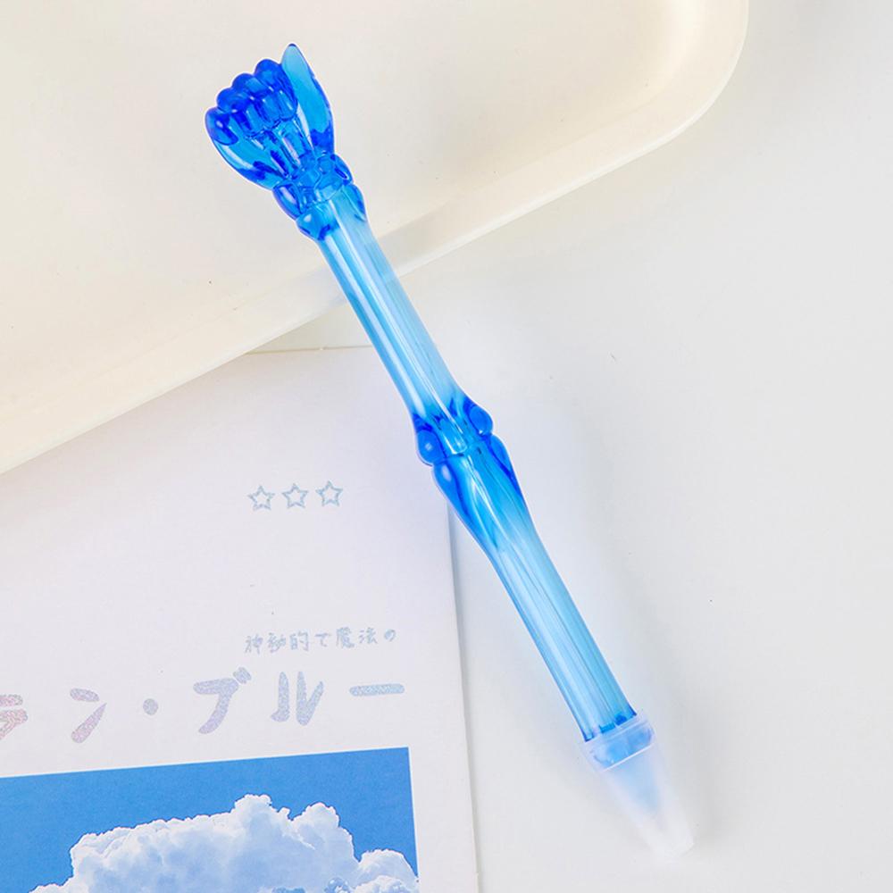 1 Stück Kreativer Fingerknochen-Kugelschreiber Kawaii Schere Stein Papier Kugelschreiber Schreibwaren Büro Schulbedarf Neuheit Lustig Ink Color:Blue