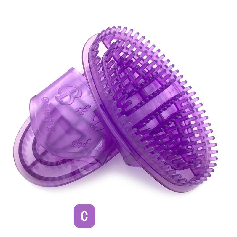 Körpermassagegerät-Bürste Gua Sha Schabebrett Massagebürste Schaber Anti-Cellulite Abnehmen Entspannendes Peeling-Massagegerät C violett