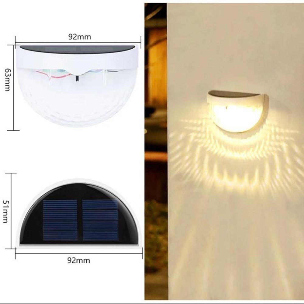 6er-Pack LED Solarleuchte Außenwandleuchten Energie Gartenleuchten Wasserdicht Solar Zaunleuchte Weihnachtsdekoration Lichterkette LED-Licht warm light- 6PCS
