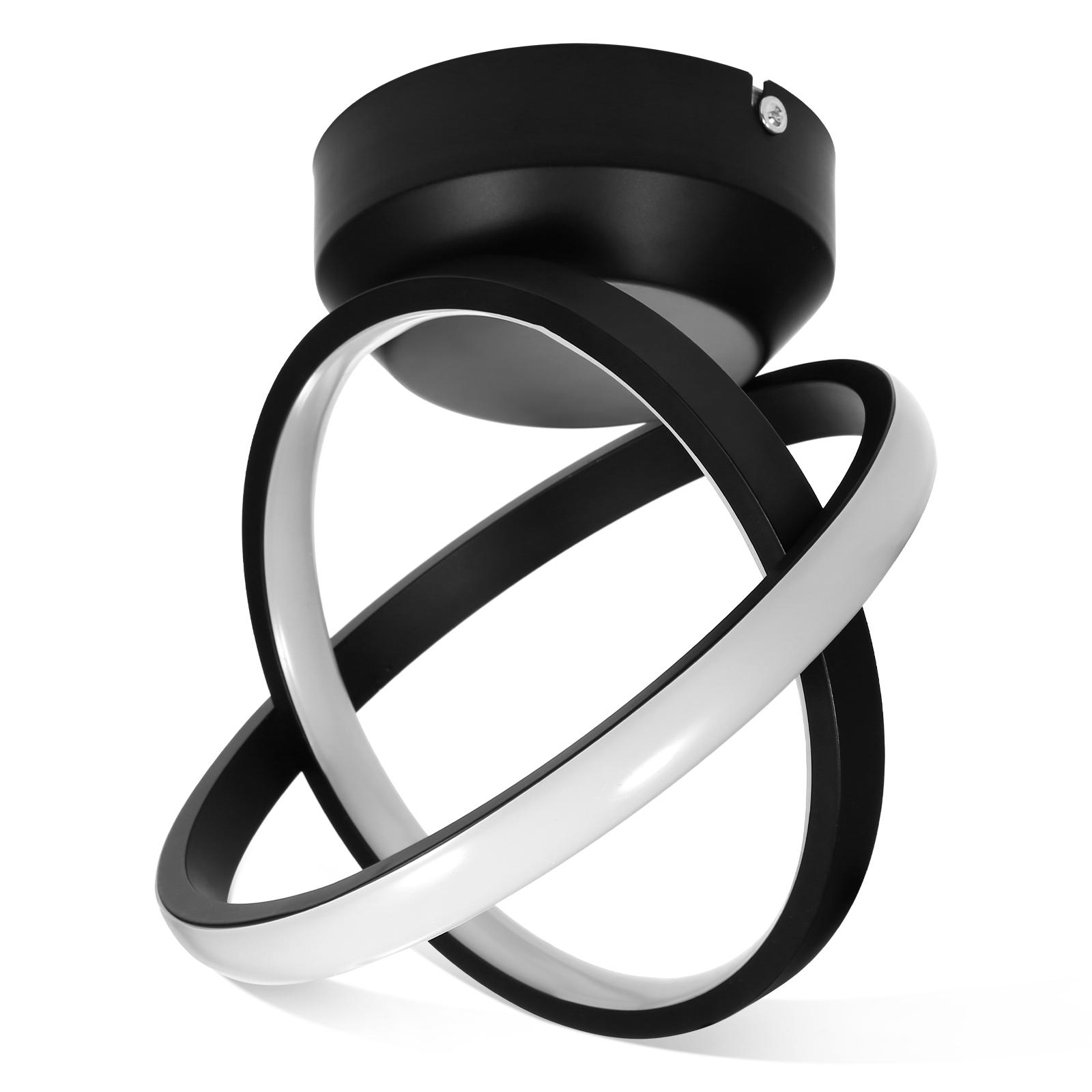 LED-Deckenleuchte, Flurleuchte, Gang-Deckenleuchte, 3-Farben-Licht für Schlafzimmer, Wohnzimmer US Base Plate schwarz