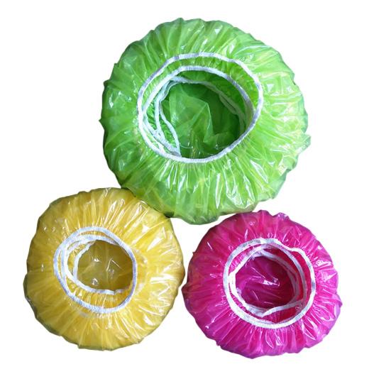60 Stück wasserdichte elastische Lebensmittelabdeckungen, elastische PET-Aufbewahrungsbeutel für Lebensmittel, Stretchfolie, Schüsselabdeckungen, Heimbedarf 60pcs