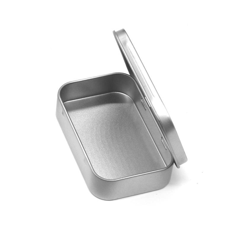 Survival Kit Dose, klein, leer, Metalldose, Klapp-Aufbewahrungsbox, Organizer für Geld, Münzen, Süßigkeiten, Schlüssel 95*60*20mm silber