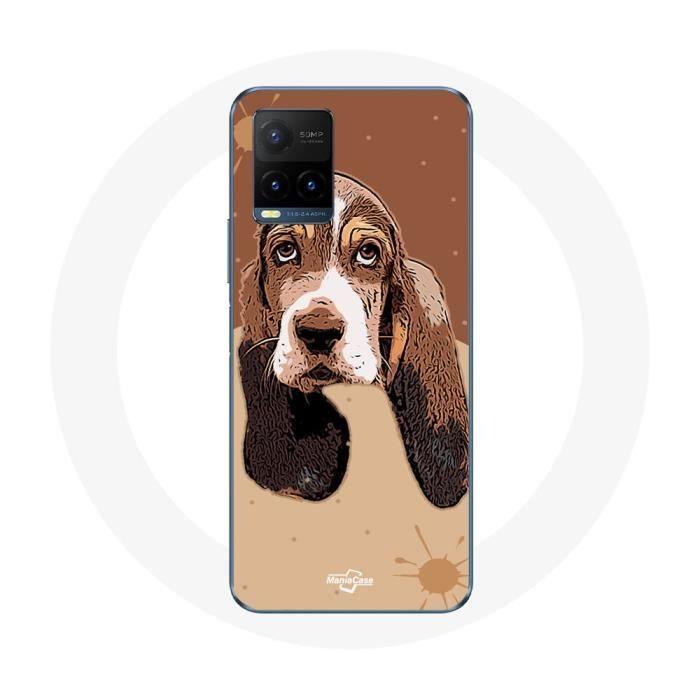 Coque pour Vivo Y21s 2021 / Y21 2021 Basset Hound chien visage