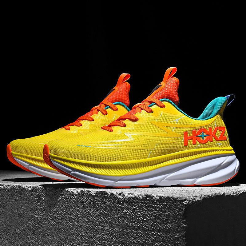 Frühling und Herbst Mode Dämpfende Laufschuhe Sportliche Trendschuhe Kalte Klebrige Schuhe Lässige Mode Laufschuhe Studentisch Trendig 43 yellow