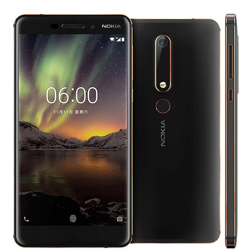 Generalüberholtes entsperrtes Original Nokia 6.1 4G Android Octa-Core 5,5 Zoll 4 GB RAM 64 GB ROM 16 MP 1080P Mobiltelefon mit 1 SIM 4GB 64GB Simple schwarz
