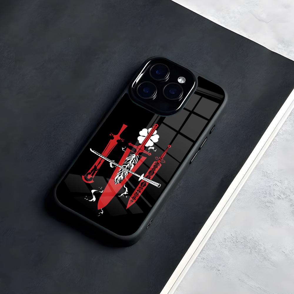 Asta Cartoon Black Clover Handyhülle Für IPhone 17 Pro Max 16 15 14 13 11 Pro Max Plus Glas-Handyhülle iPhone 14