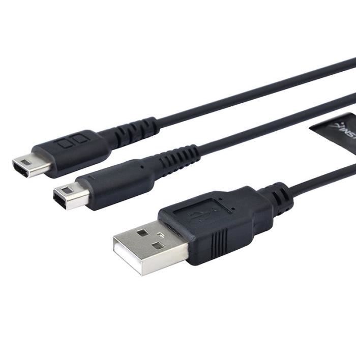 INSTEN® USB-Ladekabel für Nintendo New 3DS XL / New 3DS / 2DS / 3DS / 3DS XL / DSi / DSi XL Spielekonsole schwarz