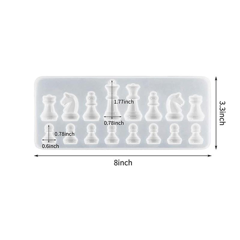 Schachbrett-Silikon-Gießharzformen für DIY-Harz-Schachmann-Schachbrett-Schmuckzubehör-Formen, UV-Epoxidharz, handgefertigtes Handwerk