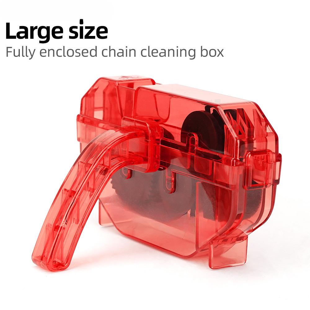 Fahrrad Roter Kettenreiniger Fahrradketten-Reinigungswerkzeug Radfahren Schrubber Waschwerkzeug Mountainbike Waschset Fahrradzubehör