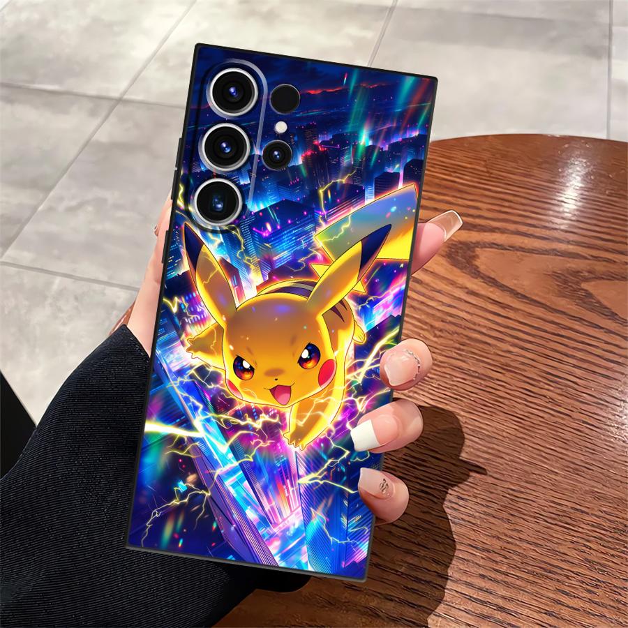 Süßes Pikachu Pokemon Hülle Handyhülle für Samsung Galaxy S26 S25 Ultra S20 Note 20 Ultra 8 9 10 S21 FE S10 S9 S23 S24 Plus Galaxy S26 Ultra