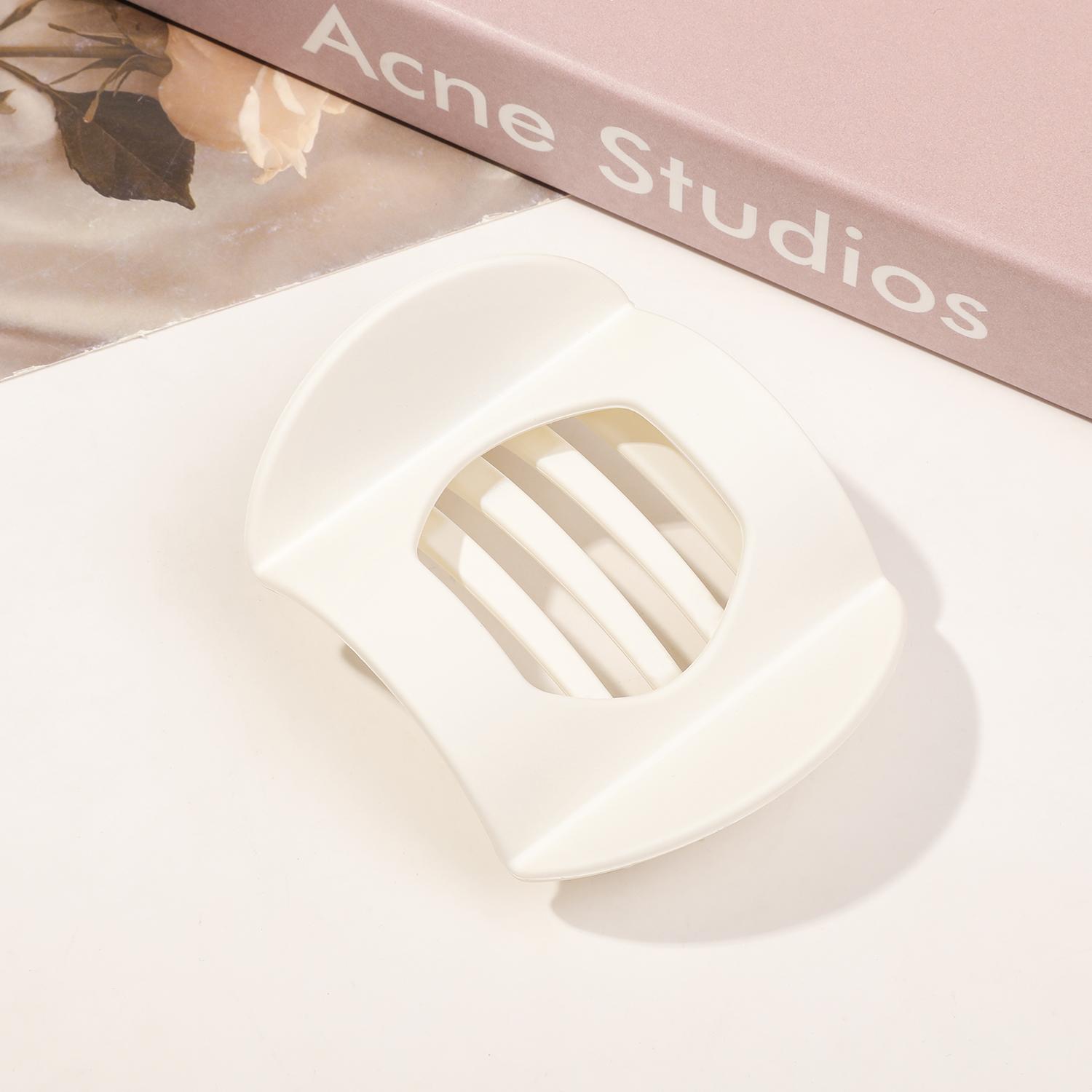 Neue PC-Haarspangen in großen und kleinen Größen für Frauen, rutschfeste Haar-Accessoires im Vintage-Stil, bogenförmige Haarnadeln mit Entenklauen, für Mädchen Matte weiß