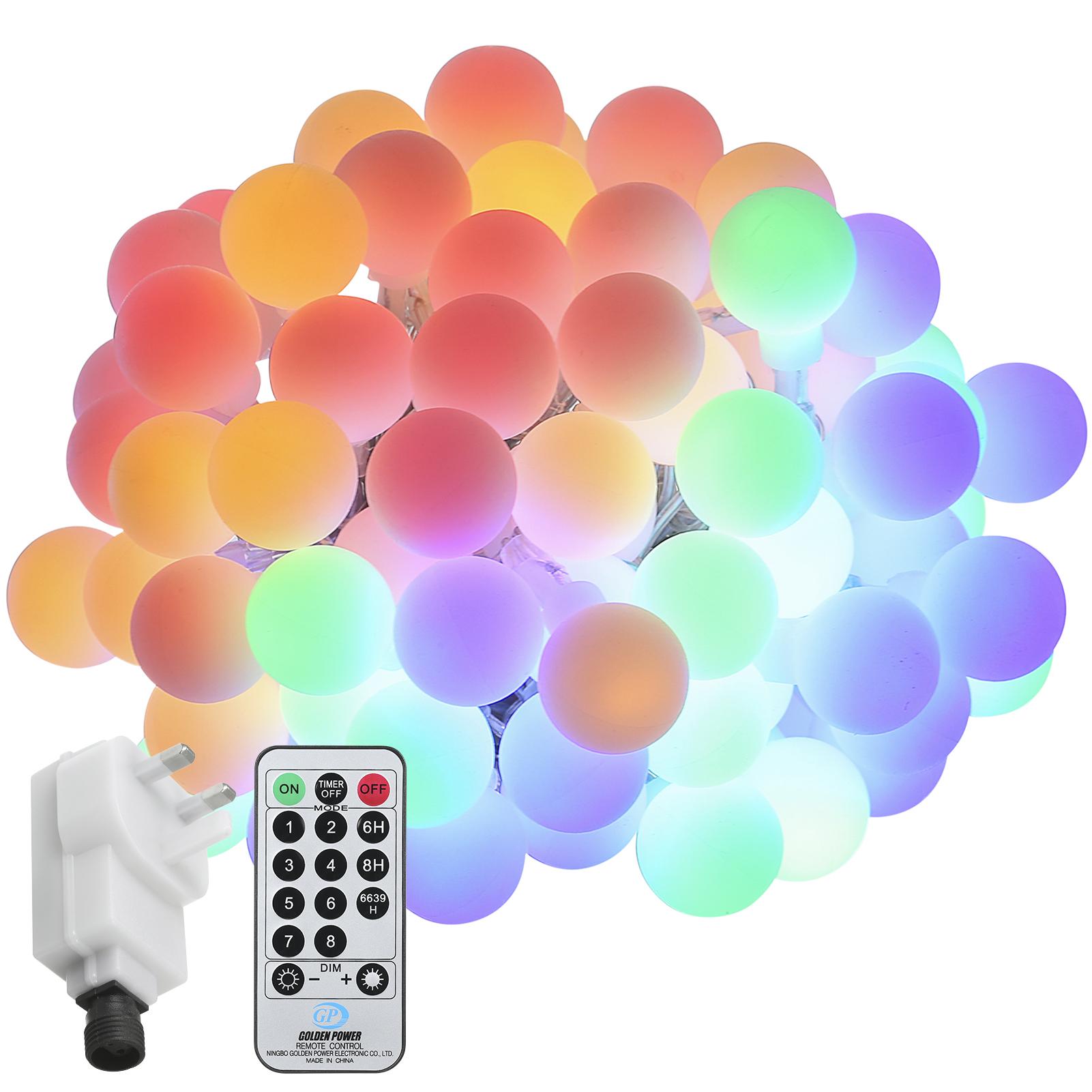 Tomshine Plug-in Globe Lichterkette 18m/59.06ft 150 LEDs Kugel Lichterkette mit Fernbedienung UK Plug bunt