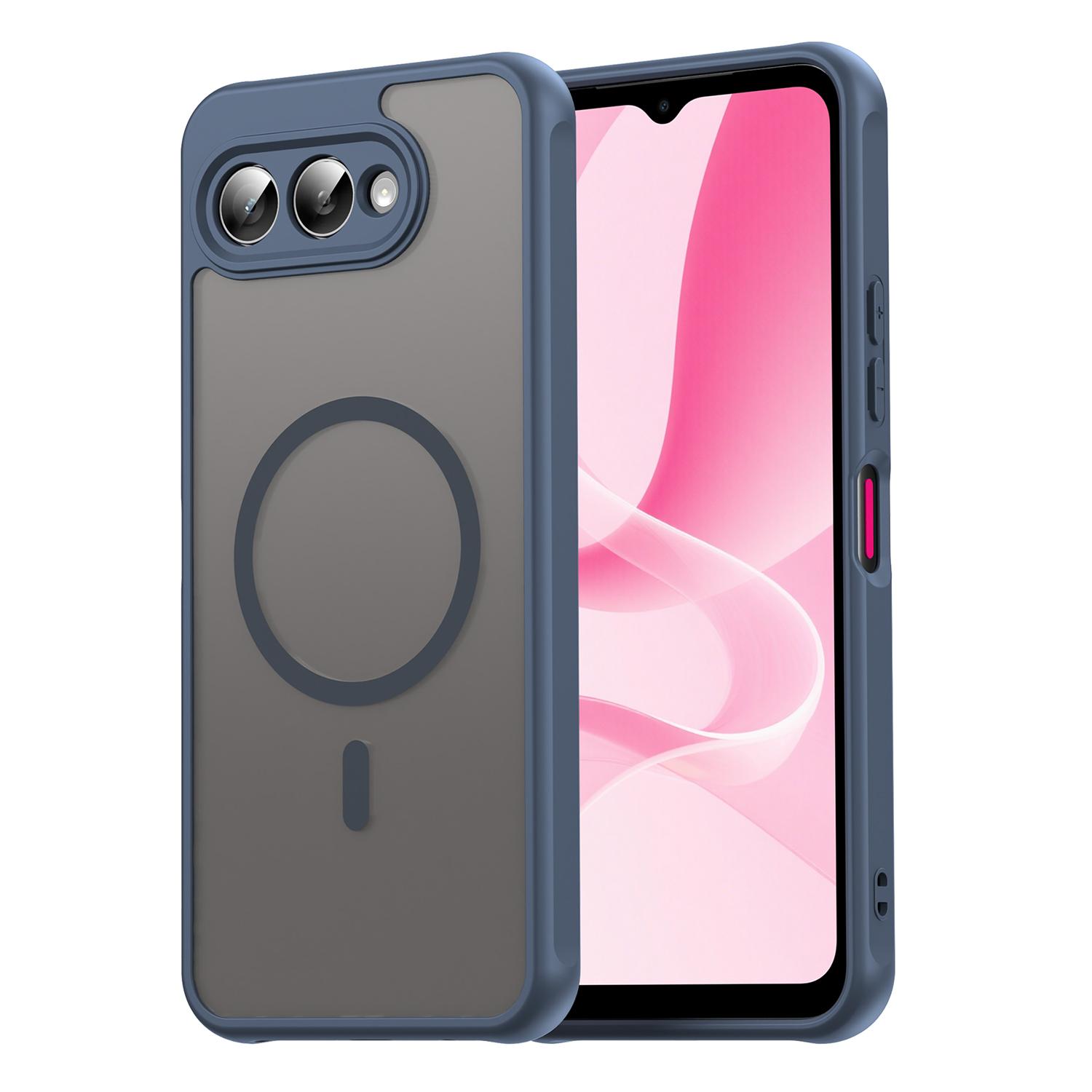 T-Mobile REVVL 8/T Phone 3 Handyhülle, Magnetische stoßfeste Handyhülle, Hybrid-Bumper-Abdeckung für T-Mobile REVVL 8/T Phone 3 blau
