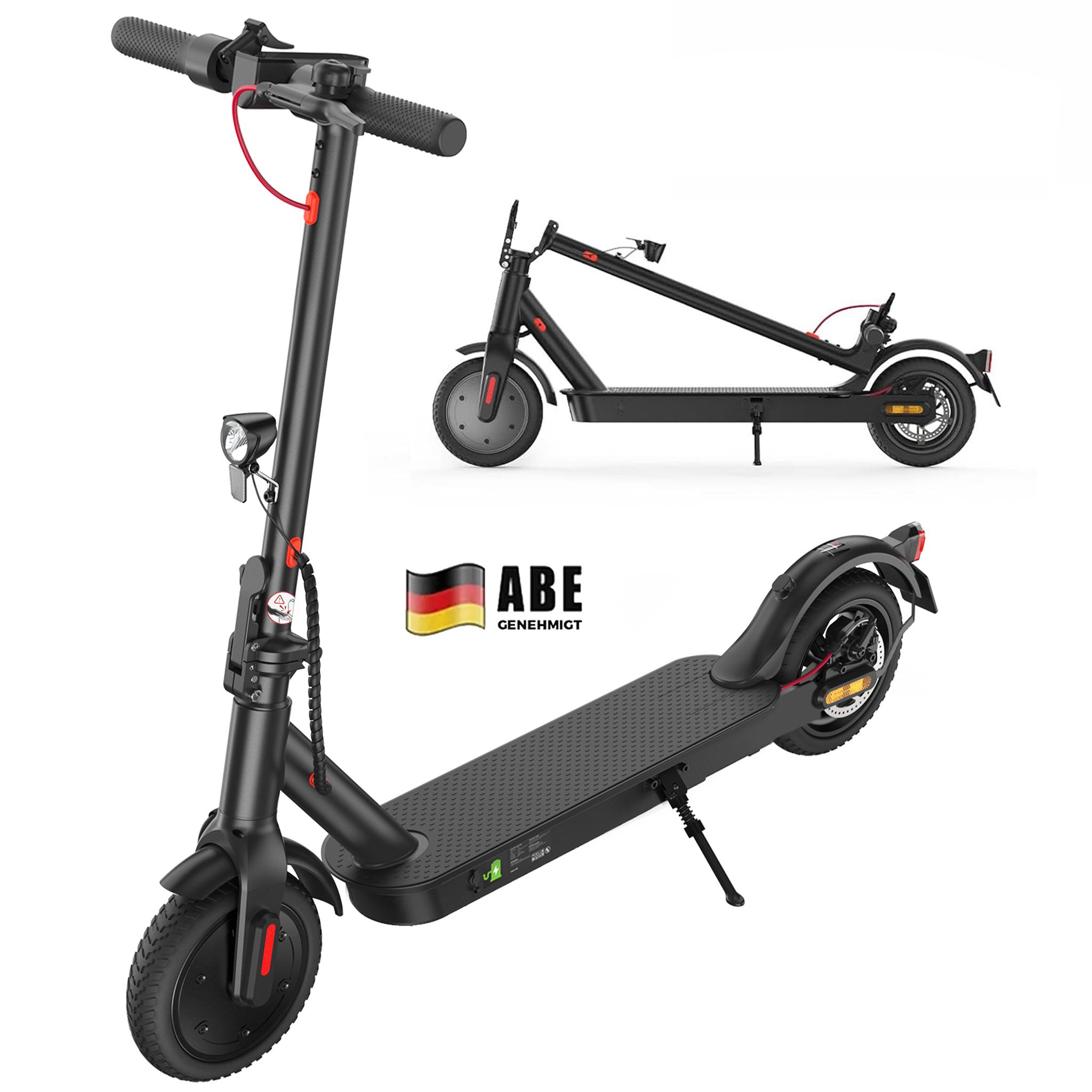 Elektroroller Faltbar Mit Straßenzulassung E9 Pro, Höchstgeschwindigkeit 20 km/h, 36V 7.5AH, maximale Reichweite 30 km ABE-Zertifizierung schwarz