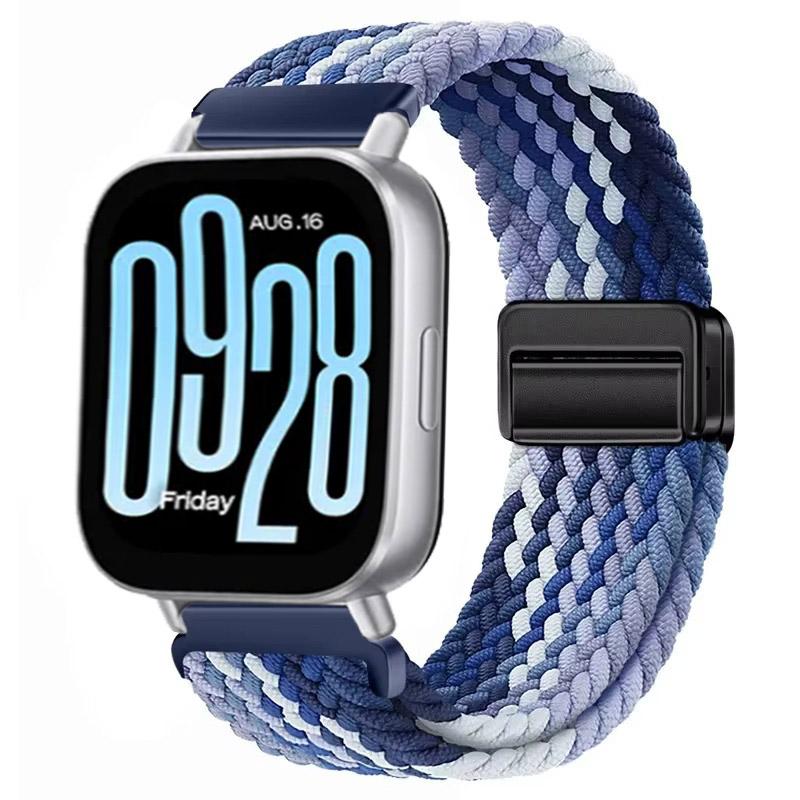 Magnetisches Nylonarmband für Redmi Watch 5 Active Smartwatch-Armband Geflochtenes Armband Armband für Xiaomi Redmi 5 Lite Zubehör for 22mm band blaubeere