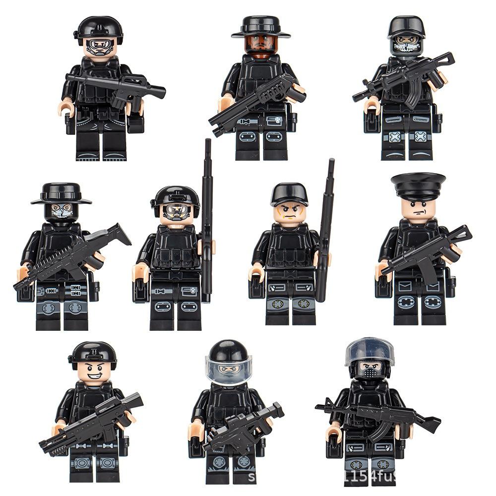 Puzzle zusammengebaute Bausteine Camouflage Spezialkräfte Militär Minifigur Spielzeug